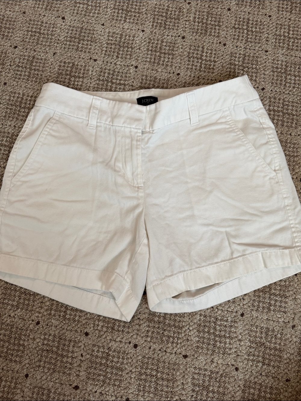 J. Crew White Women's Chino Shorts
